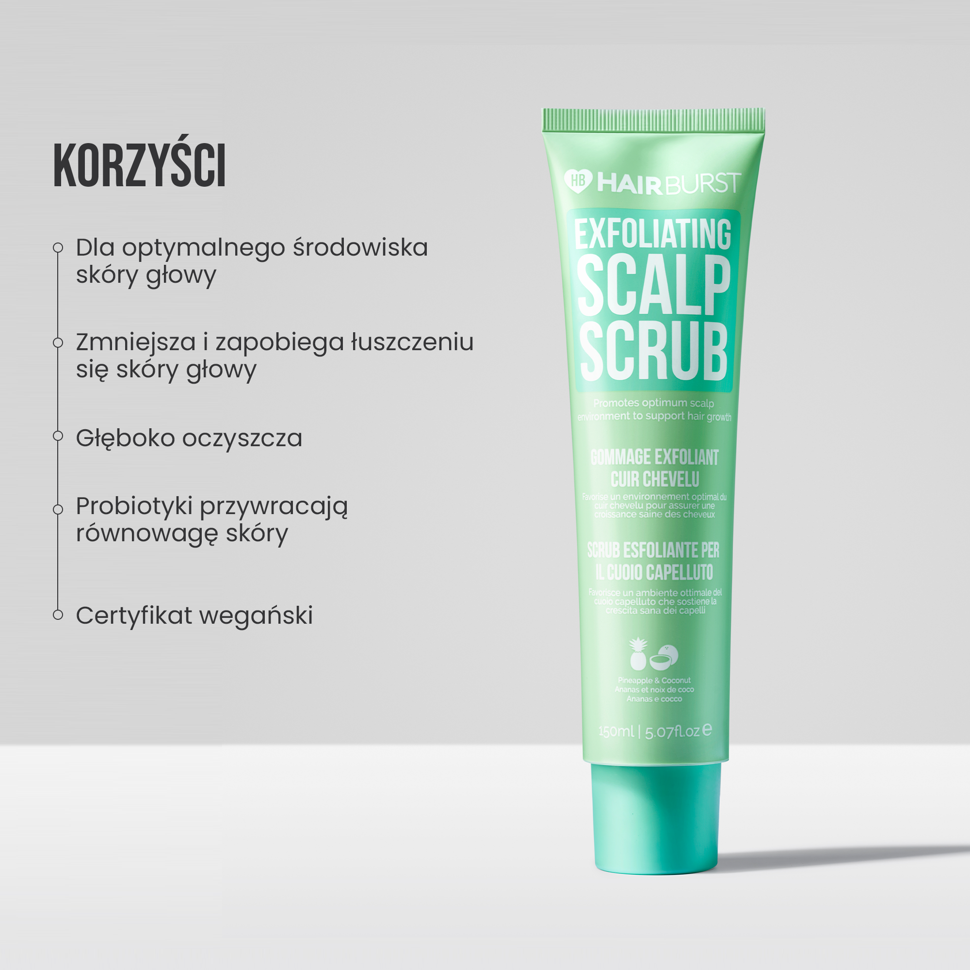 Złuszczający peeling do skóry głowy